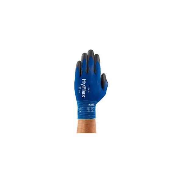 Ansell Polyurethane Coated Gloves, Polyurethane, Palm, 3 Abrasion Level, Black, 10 12 PK ¿288601¿ - main